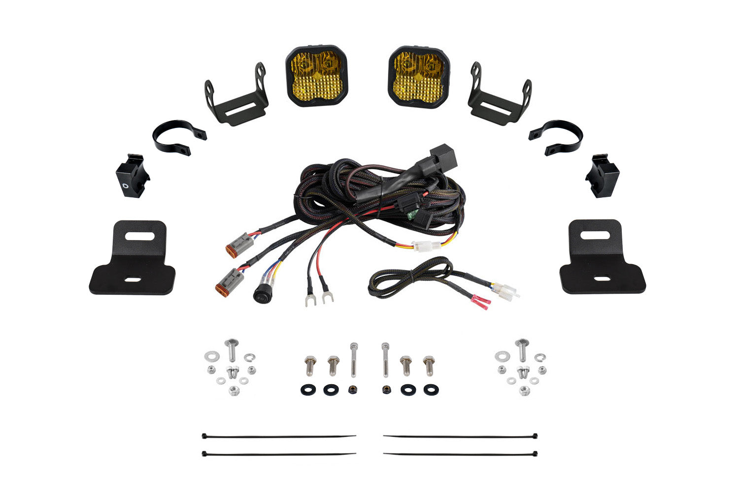 Stage Series Ditch Light Kit for 2017-2024 Can-Am Maverick X3 SS3 Sport Yellow Combo Diode Dynamics