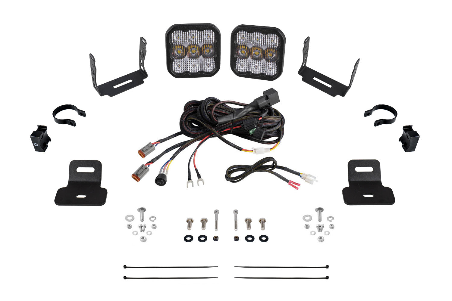 Stage Series Ditch Light Kit for 2017-2024 Can-Am Maverick X3 SS5 Sport White Combo Diode Dynamics