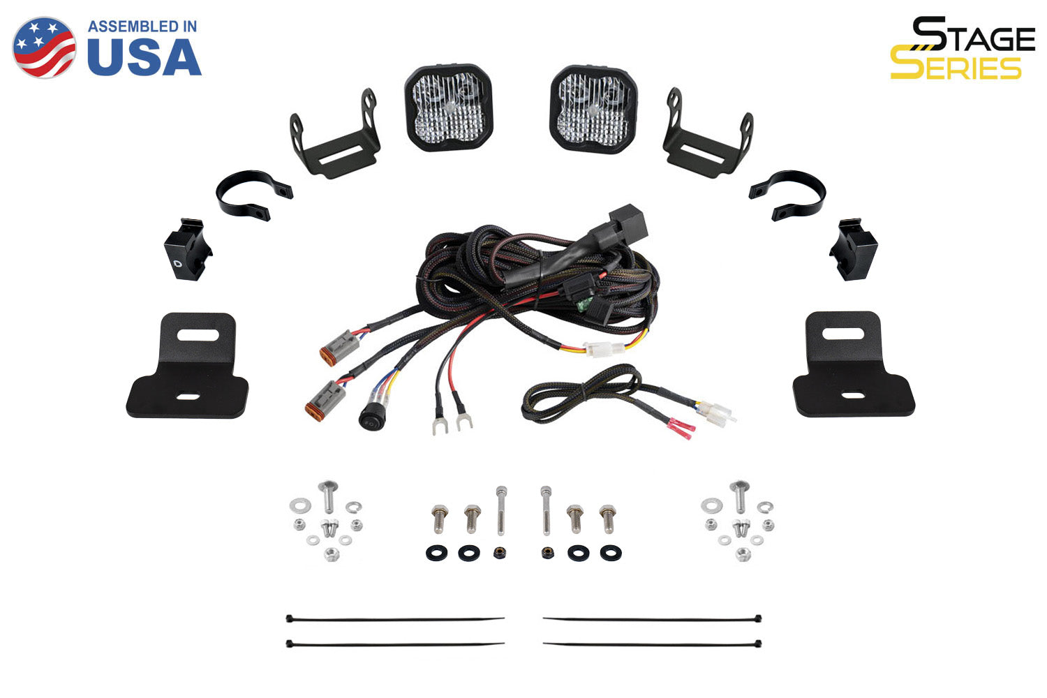 Stage Series Ditch Light Kit for 2017-2024 Can-Am Maverick X3 SS5 Sport White Combo Diode Dynamics