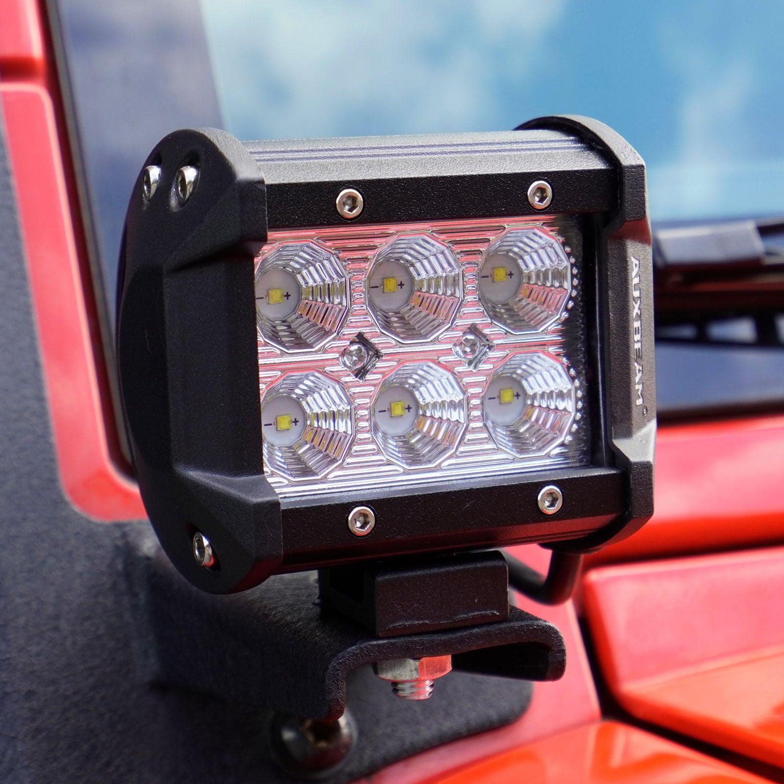 4" Classic-SM Series Dual Row LED Pod Light 6000K White Spot/Flood for SUV ATV UTV Trucks Pickup Boat