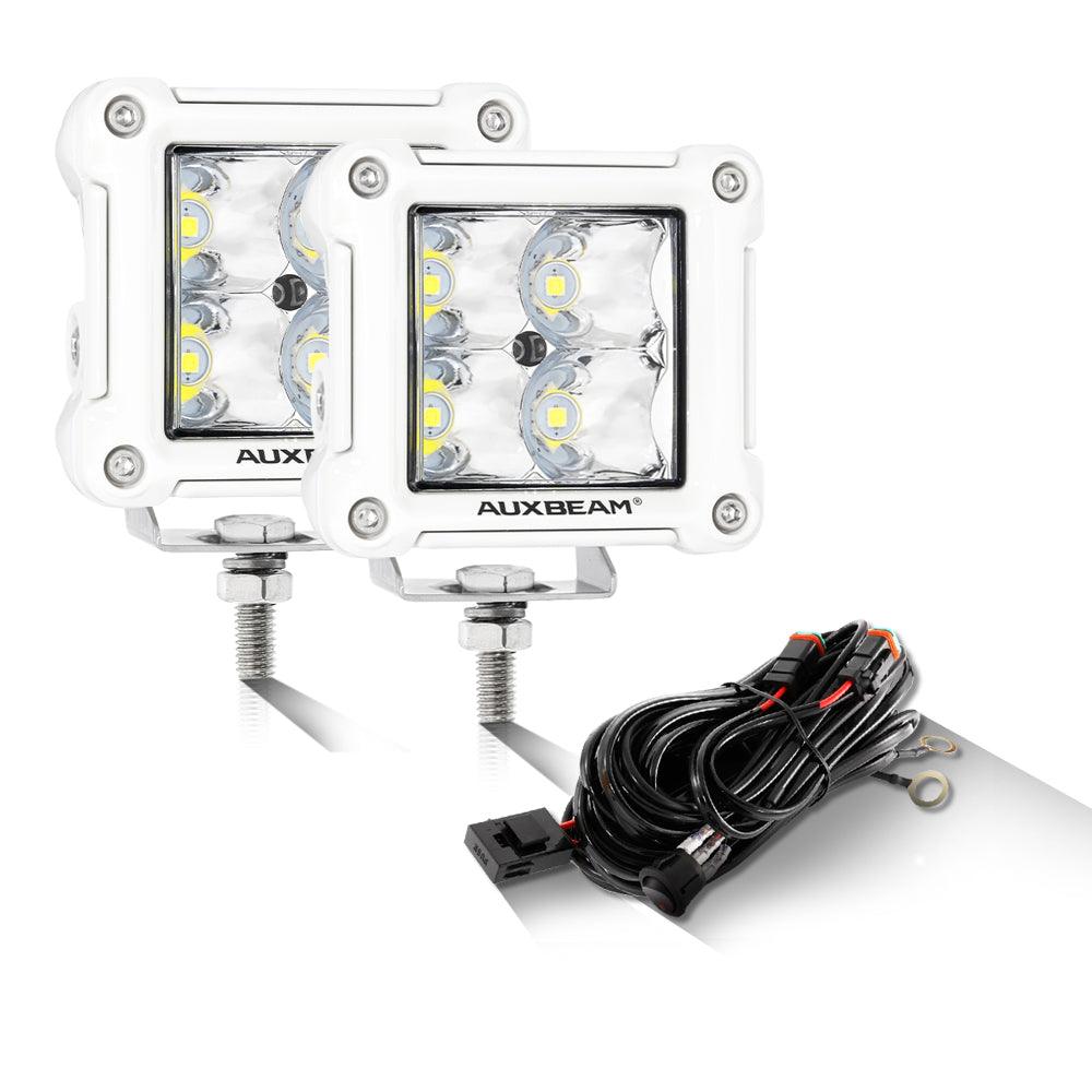 3" 40W LED Pods Light Spot/Flood Multicolor frame with wiring harness for JEEP