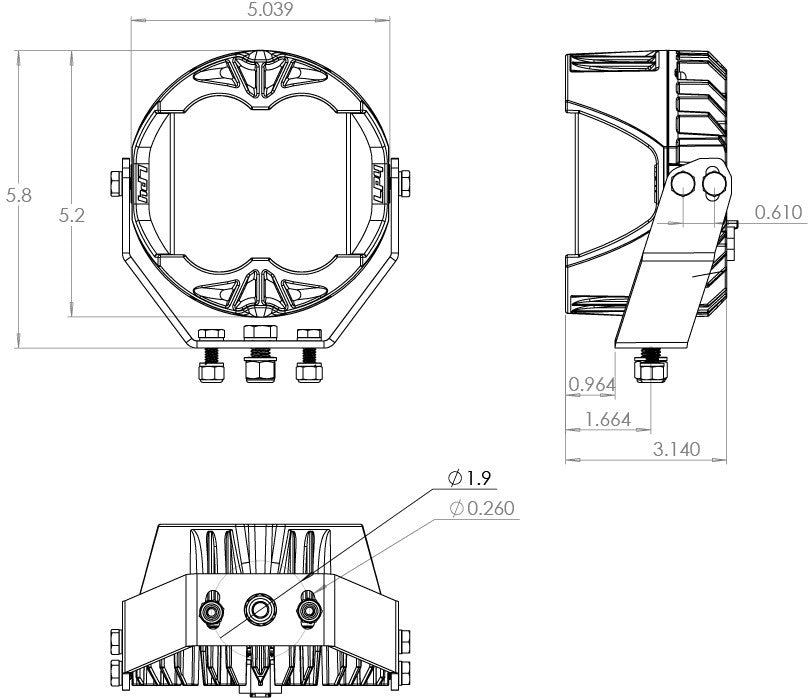 LP4 Pro LED Clear Auxiliary Light Pod Pair - Universal