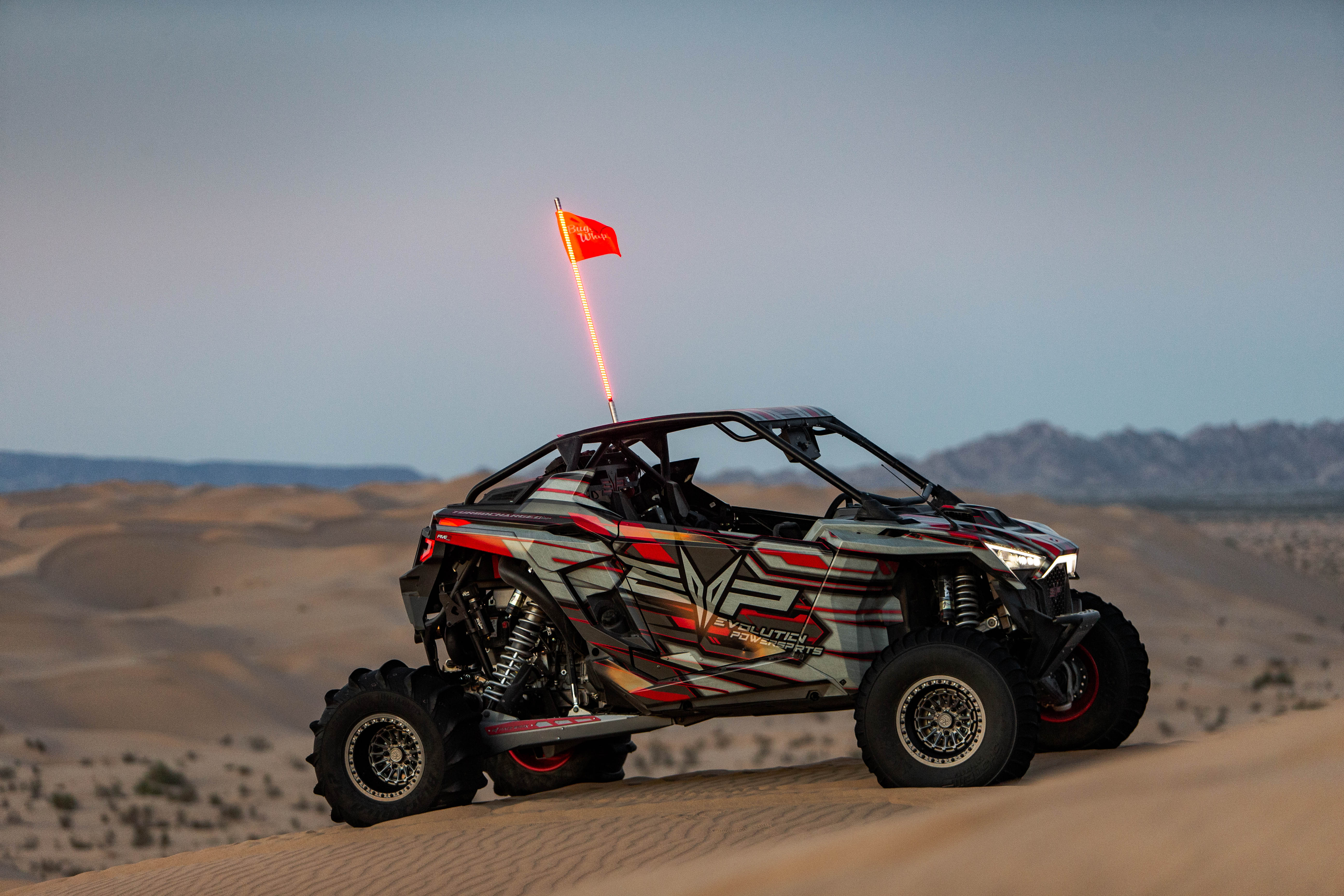 Buggy Whip 4' & 6' Bright Visibility Quick-Release LED Whip Lights