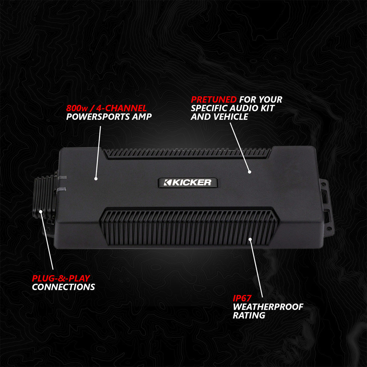 2017-2025 Can-Am® X3, Phase-6 K-Spec 6-Speaker 1650watt System w/JVC