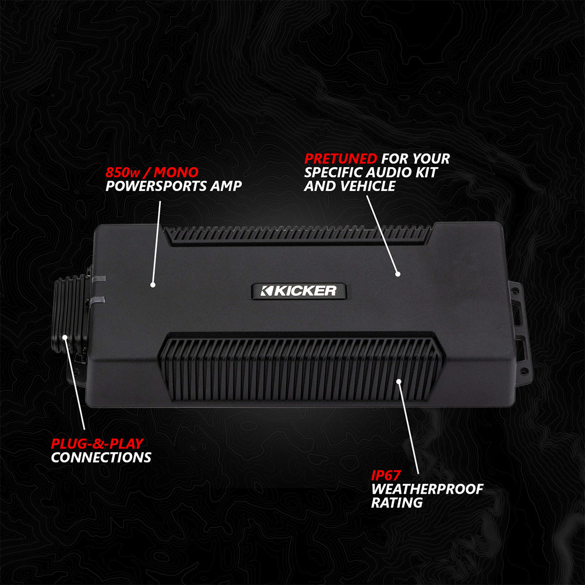 2024-2025 Can-Am® Maverick R, Phase-5 V-Spec 1650watt 6-Speaker System