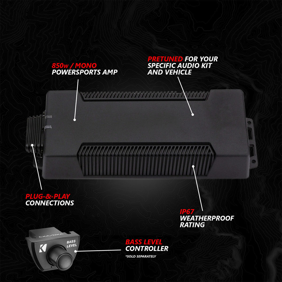 2020-2024 Polaris® RZR PRO Series Phase-6 K-Spec 6-Speaker 1400watt System for Ride Command