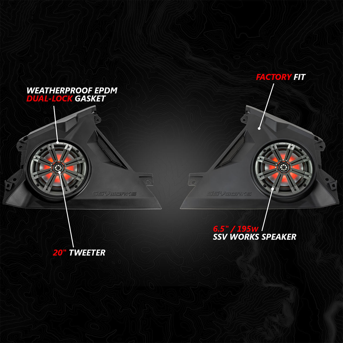 2024-2025 Can-Am® Maverick R, Phase-6 K-Spec 1650watt 6-Speaker System with Kicker Horns