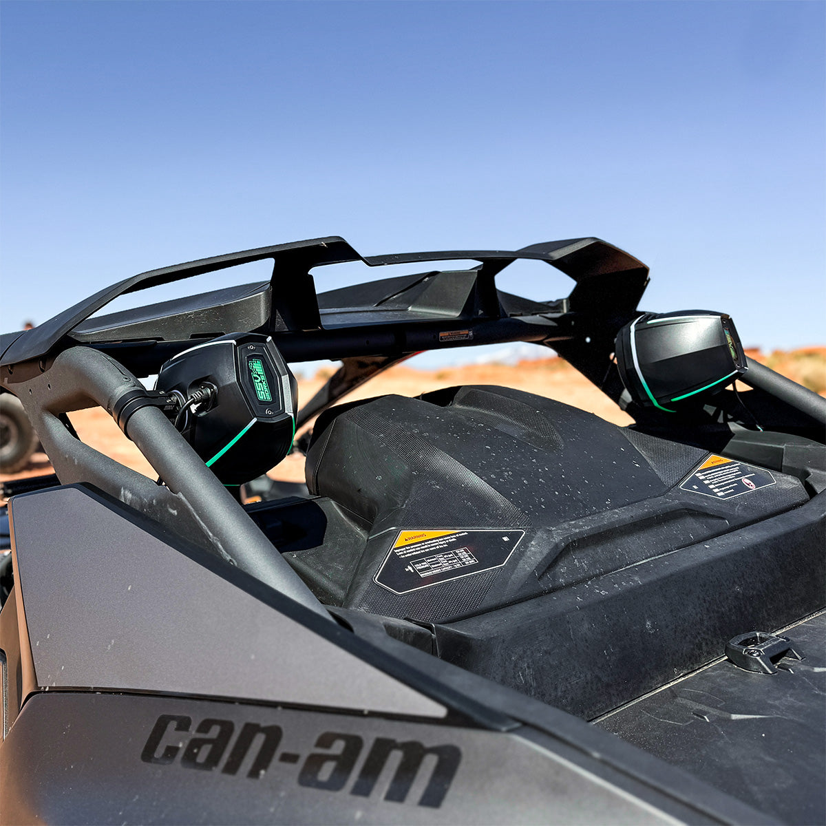 ssv works speaker pods installed on canam maverick r