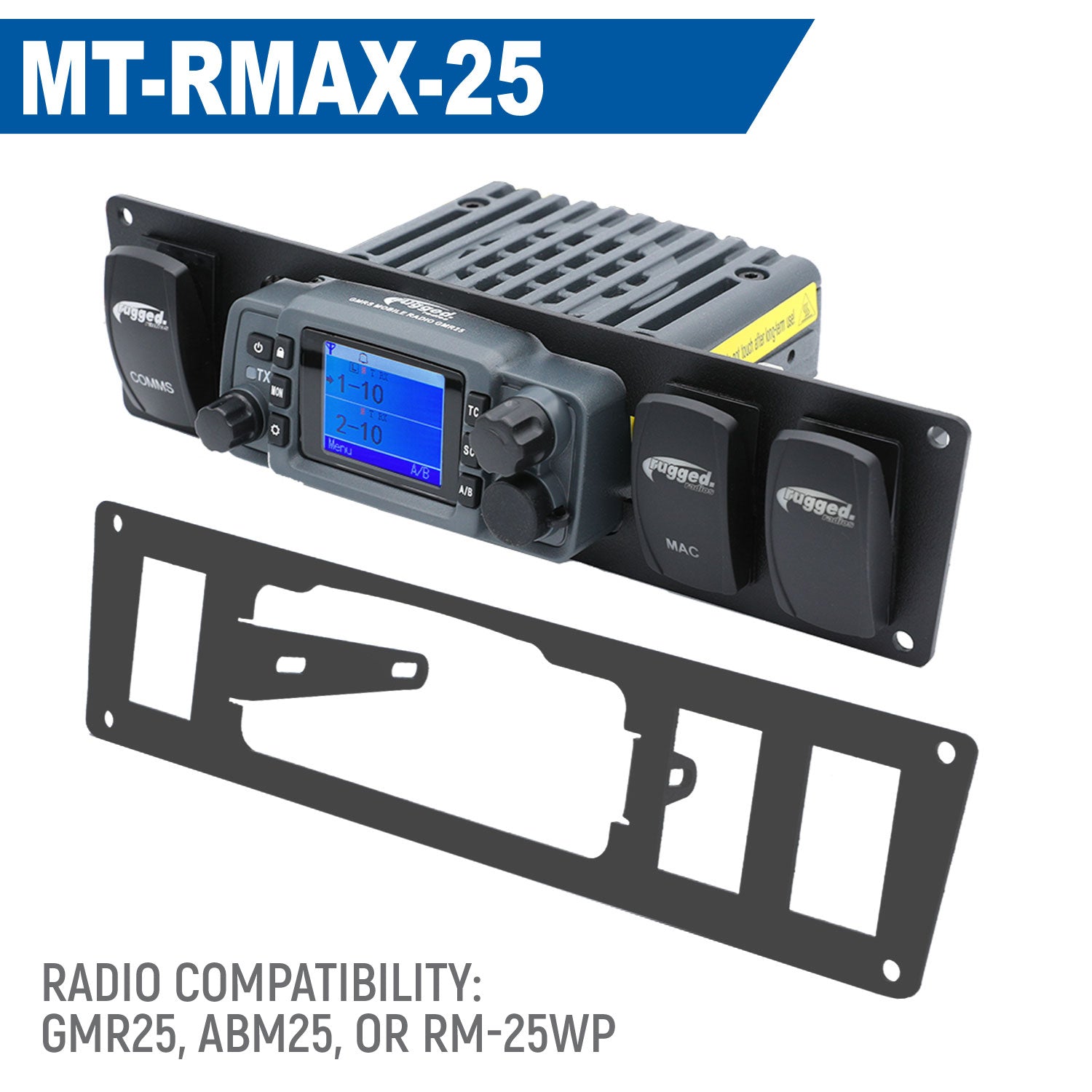 Yamaha Wolverine RMAX Mount for Mobile Radio and Rocker Switches