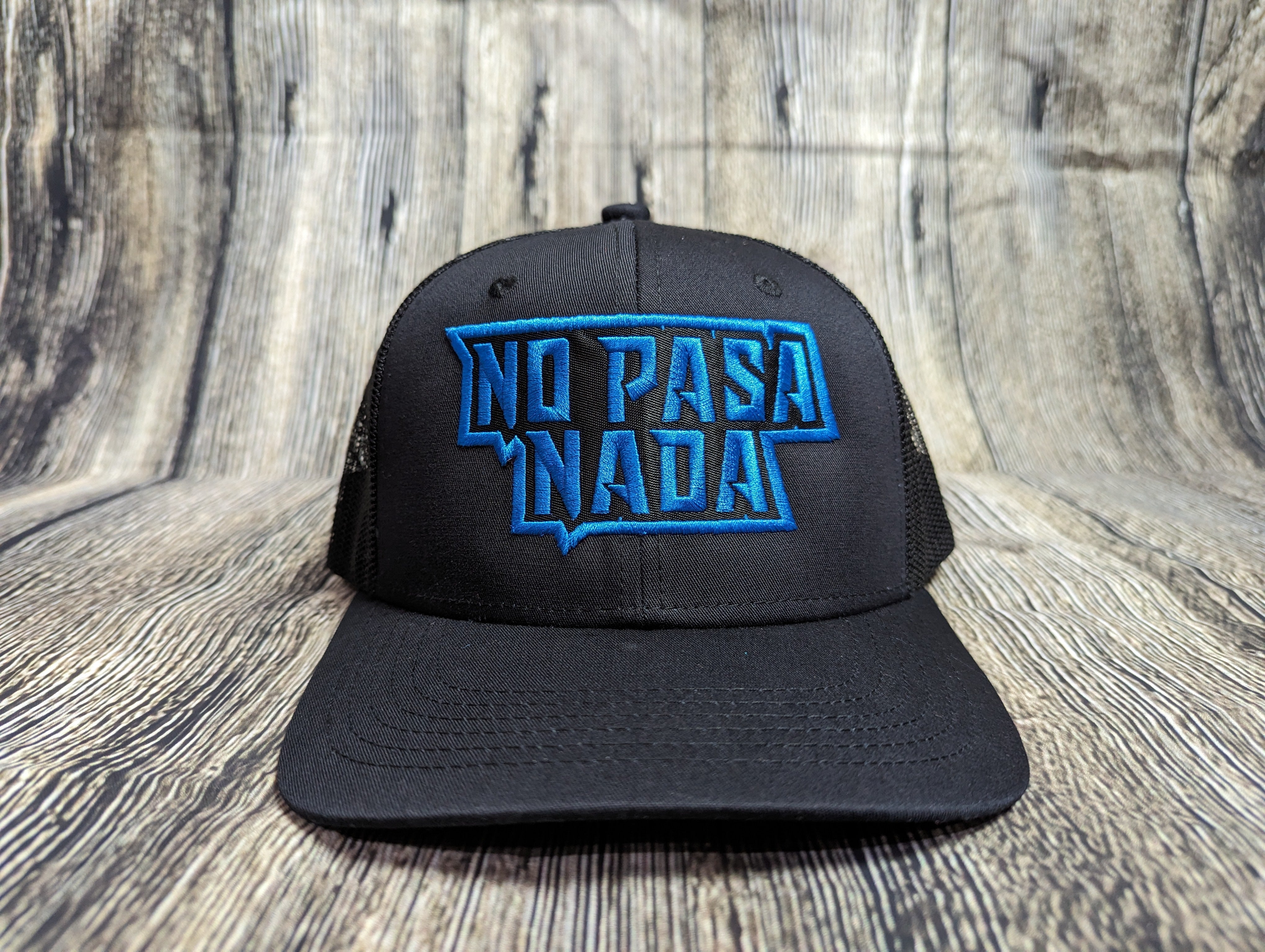 No Pasa Nada Blue - Snapback Mesh Hat - Curved Bill