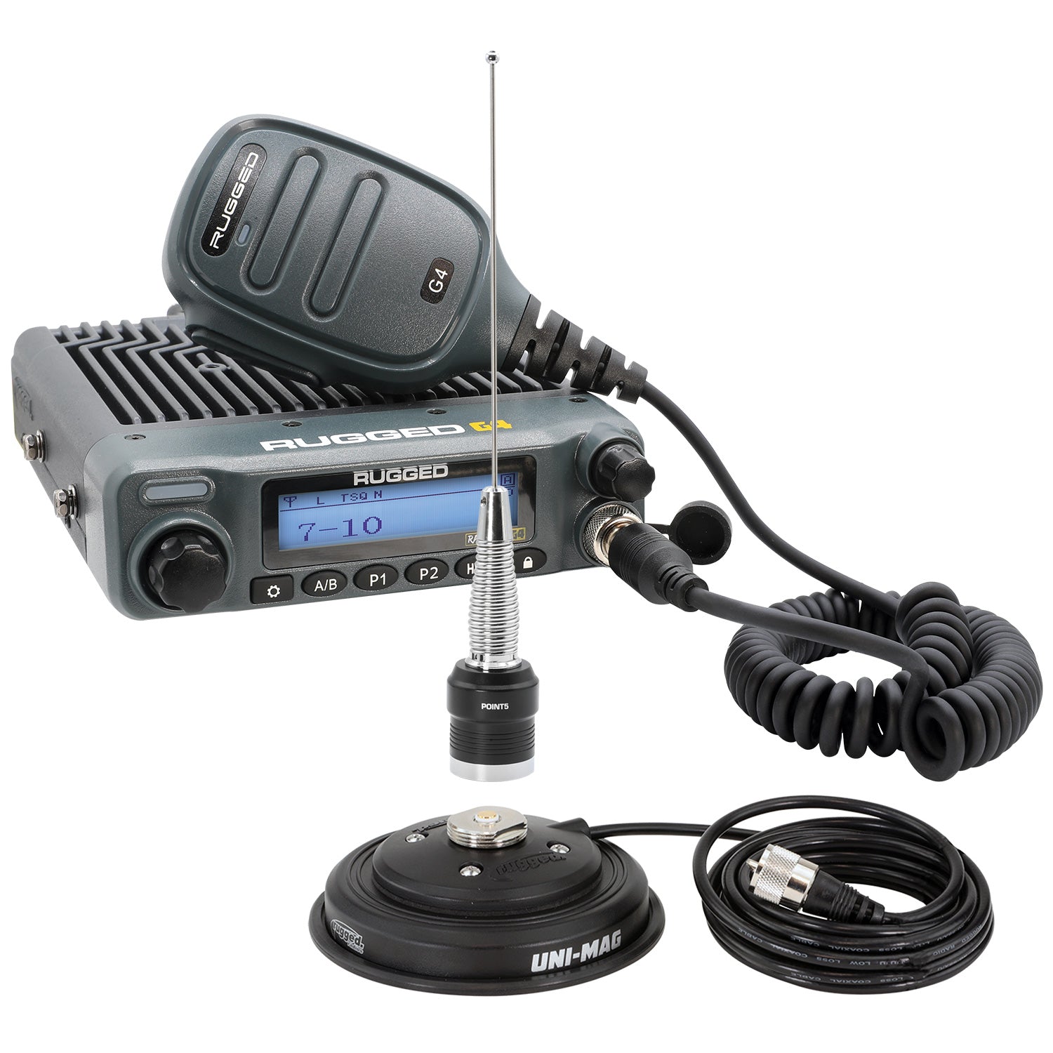 Radio Kit Plus - Rambler G4 High Power GMRS Mobile Radio Kit with External Speaker