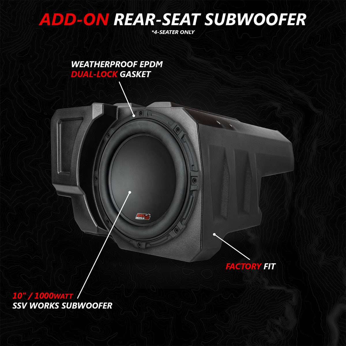 2020-2024 Polaris® RZR PRO Series Phase-6 K-Spec 6-Speaker 1400watt System for Ride Command