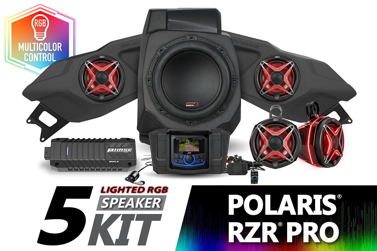 2020-2024 Polaris RZR Pro V-Spec 5-Speaker Plug-&-Play System w/JVC