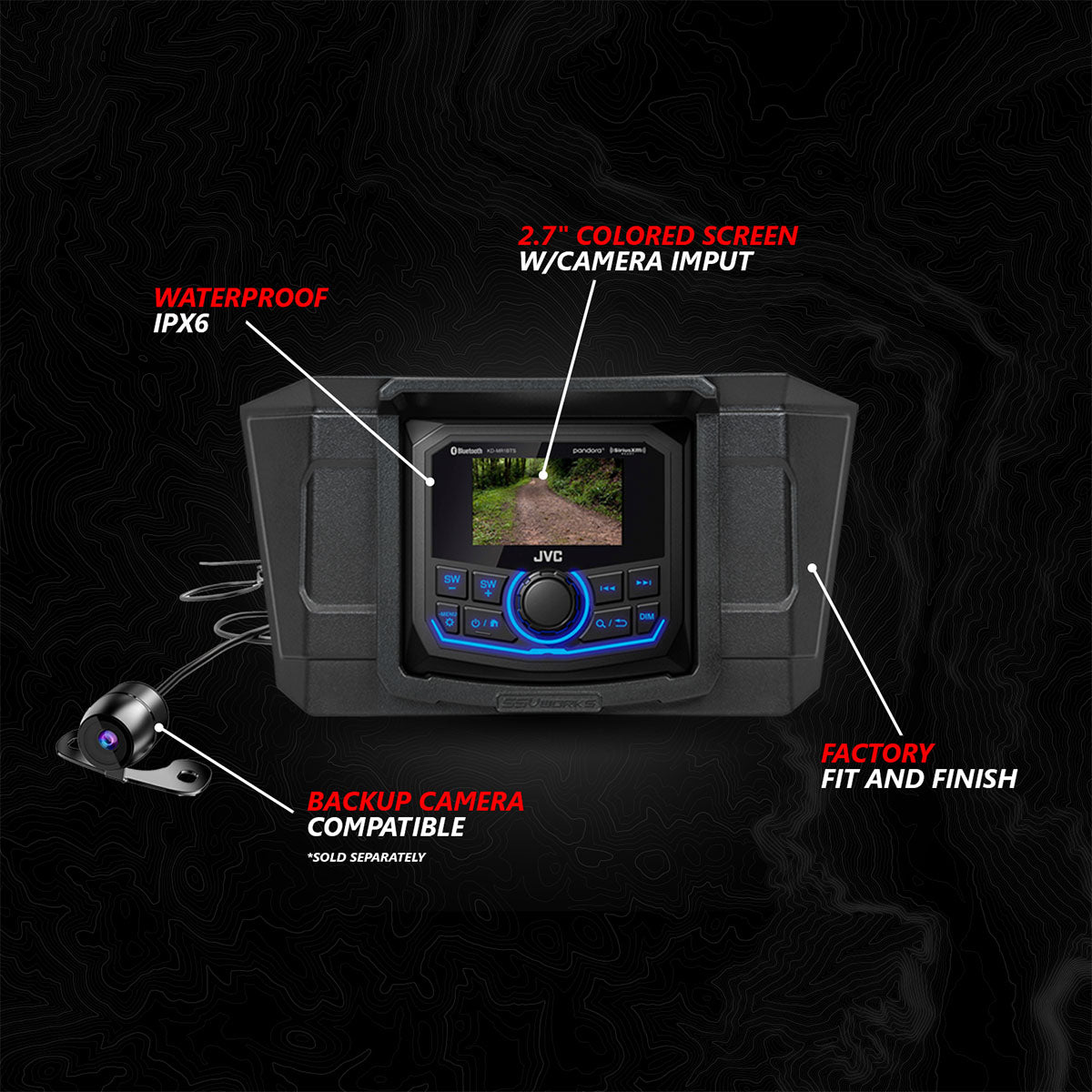 2020-2024 Polaris® RZR PRO Series Phase-1 A-Spec 2-Speaker 200watt System w/JVC