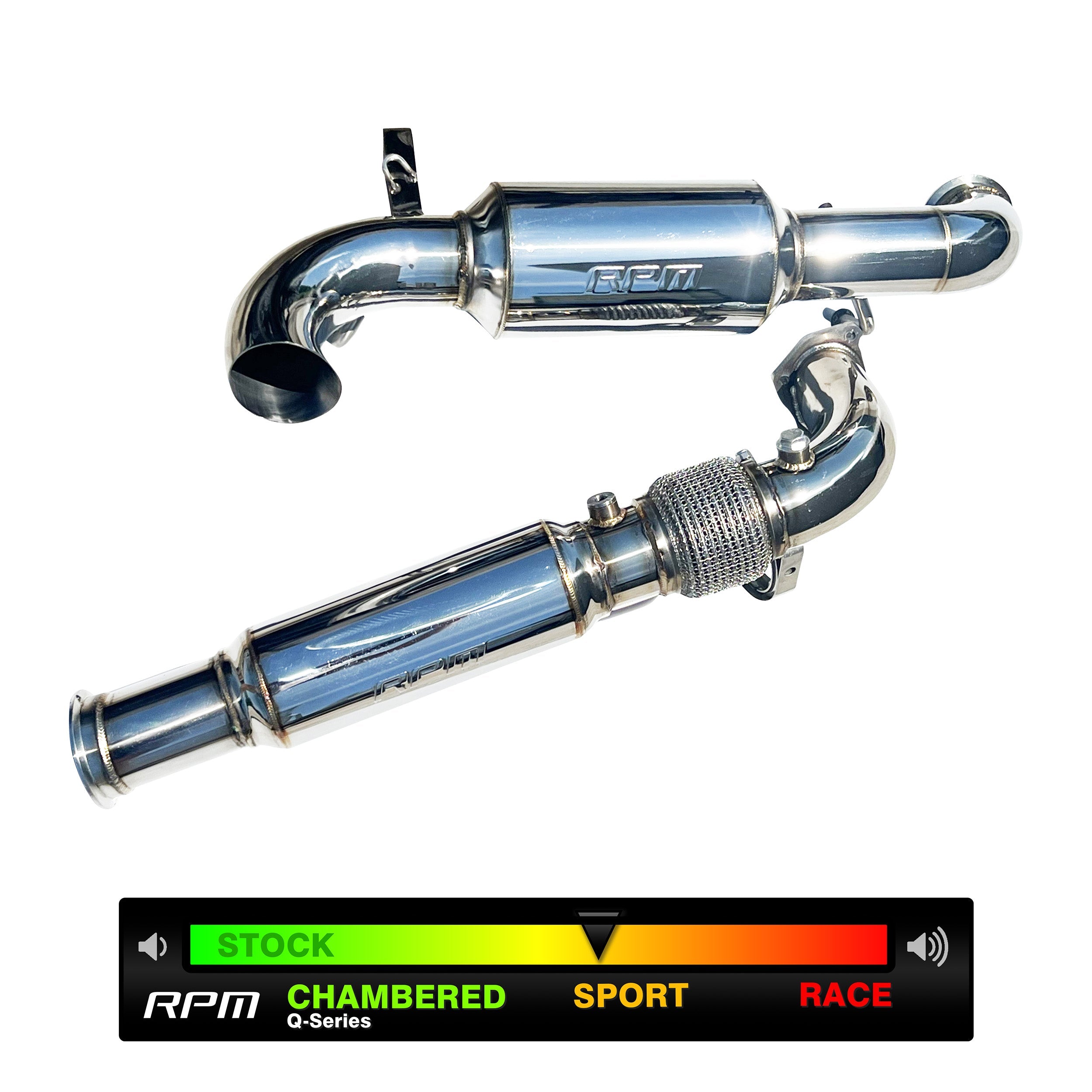 RZR Pro XP & Turbo R FULL 3" Exhaust - RPM Monster Core 3" Muffler & Mid Pipe