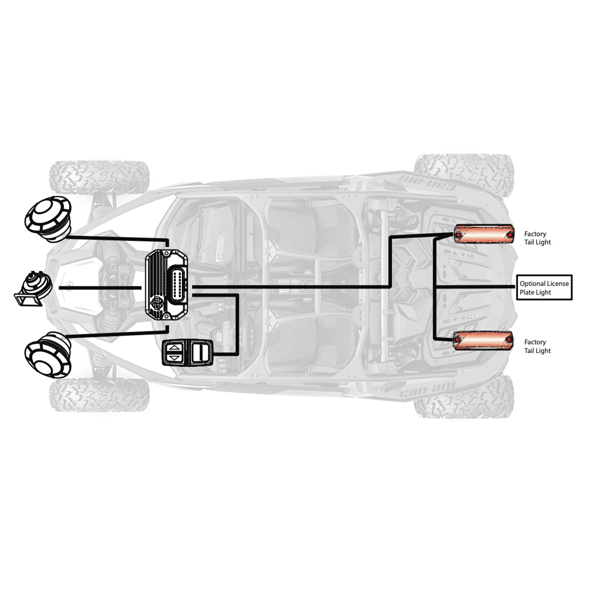 Tango2 Vehicle Specific Turn-Signal Kit with All-In-One Controller and Taillight Integration