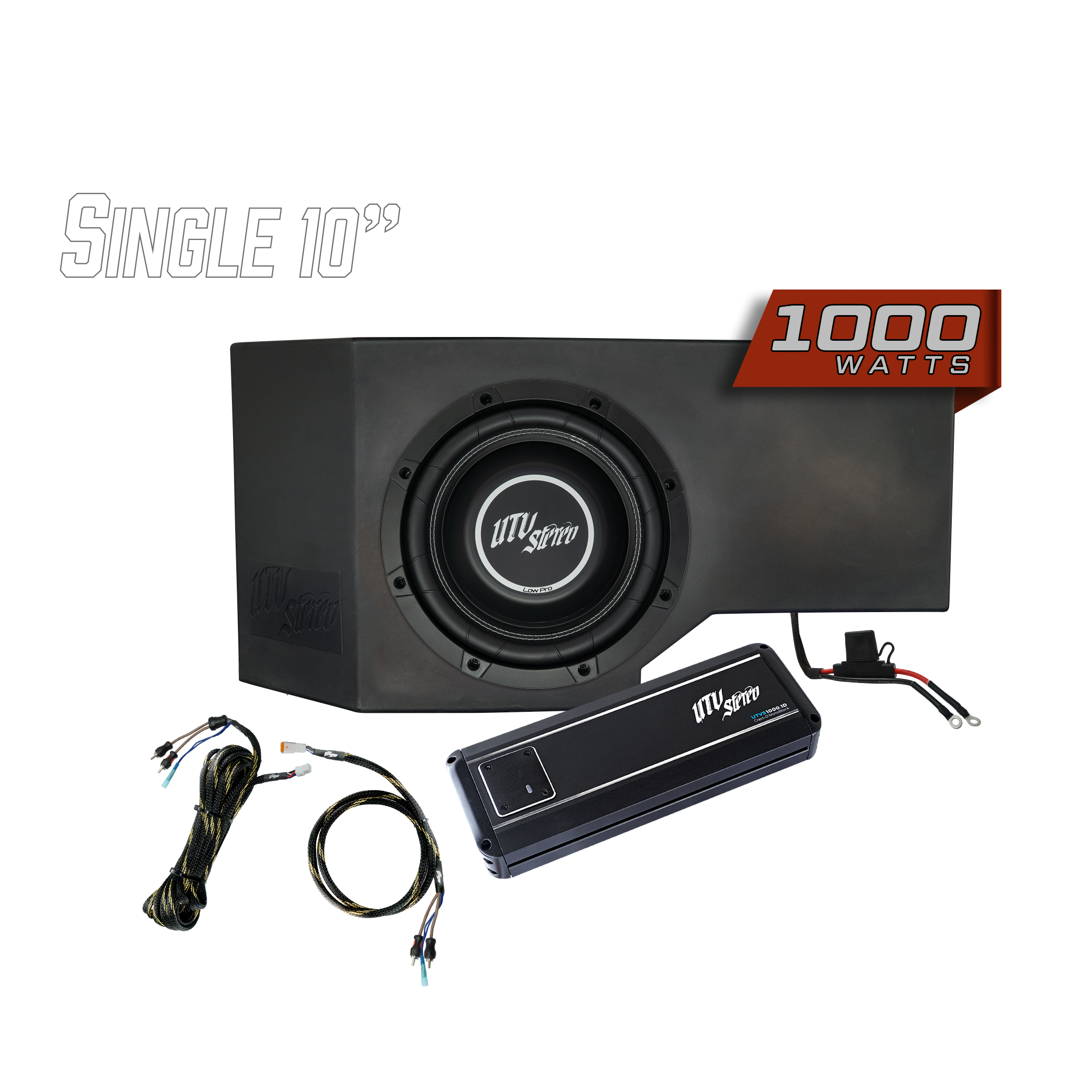 Can-Am® Defender 1000W Single Passenger Side 10" Subwoofer Kit | UTVS-DEF-SUB-1000-PASS