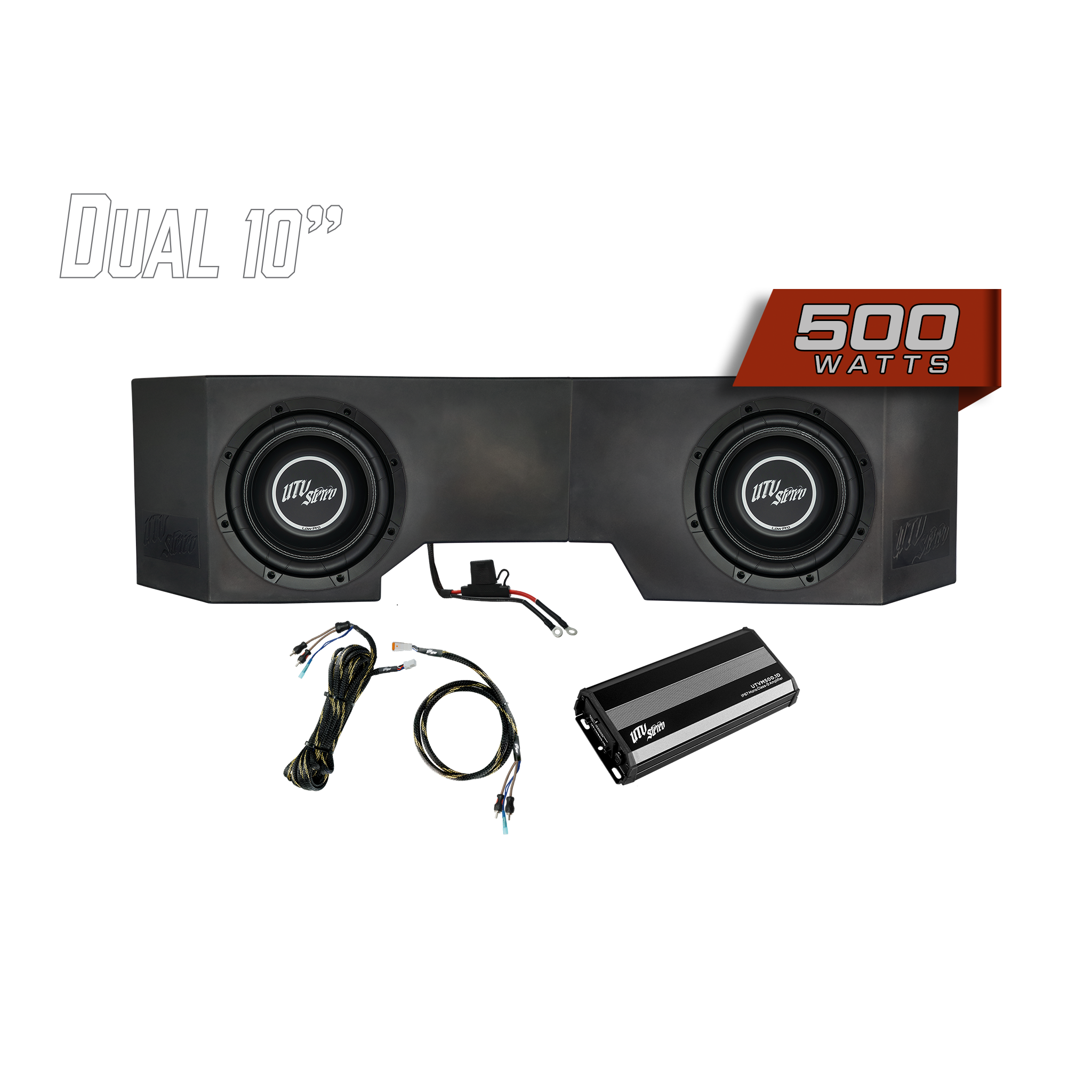 Can-Am® Defender 500W Dual 10" Subwoofer Kit | UTVS-DEF-SUB-500-2