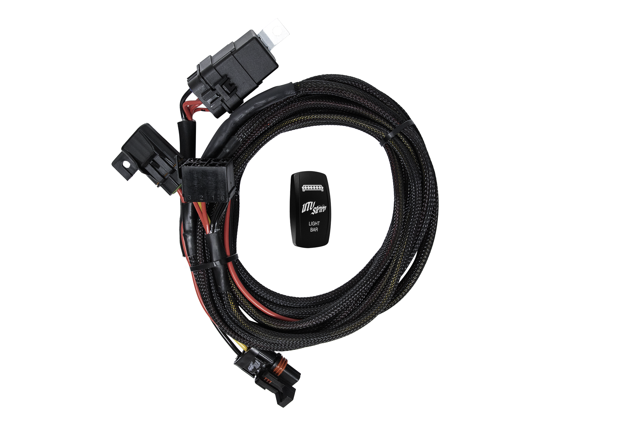 RZR® Pro Series High Current Harness + Rocker Switch & Pulse Bar Plug | UTVS-PRO-HRN-HC-RKR