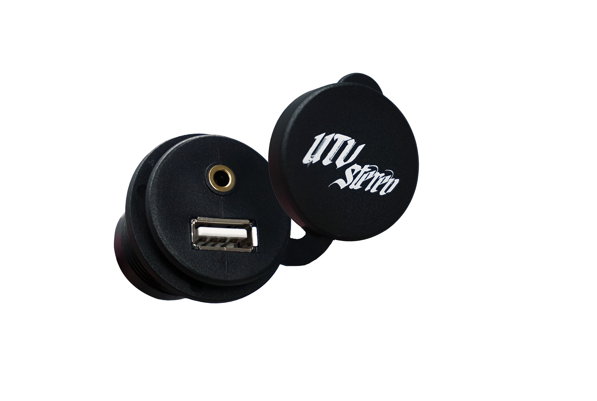 USB & Auxiliary Flush Mount Adapter for Source Units | UTVS-USB/AUX-FLMT