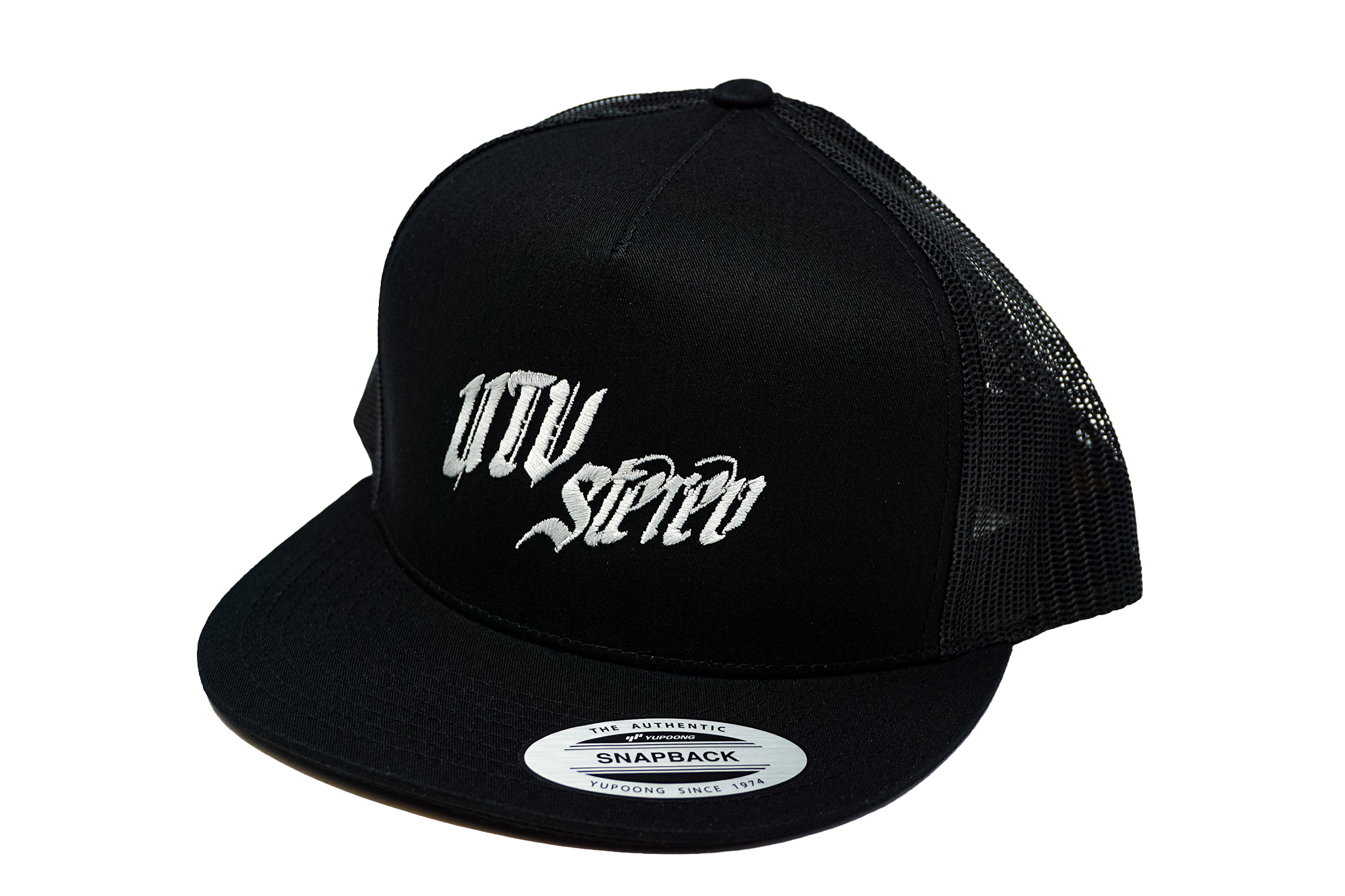 UTV Stereo Mesh Snapback Hat - Silver Logo | UTVS-A-HAT-U-BLK