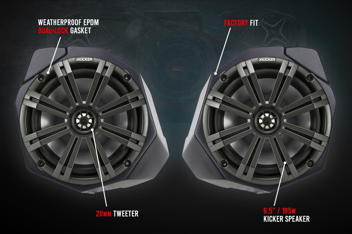 2017-2025 CanAm X3 6.5" Front-Kick Speaker-Pods