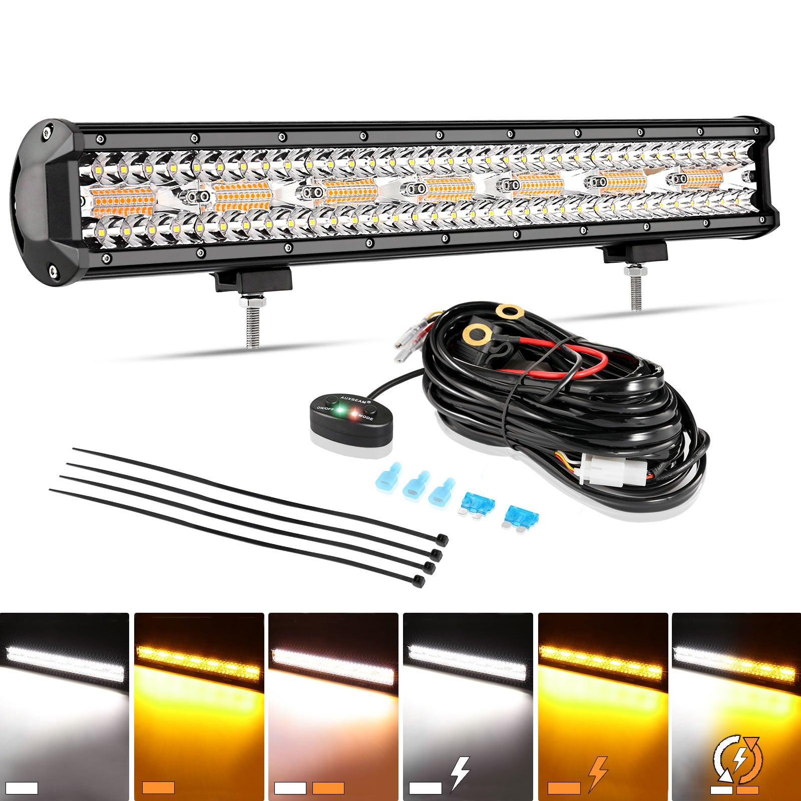 6 Modes Series 20 Inch White&Amber Off Road Led Light Bar