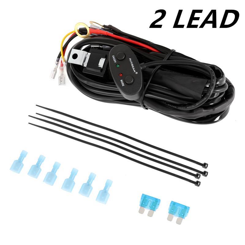 Wiring Harness 10FT, Customized for AUXBEAM 6 Modes LED Light Bar, 12V 40A Relay for Switching Between Different Modes