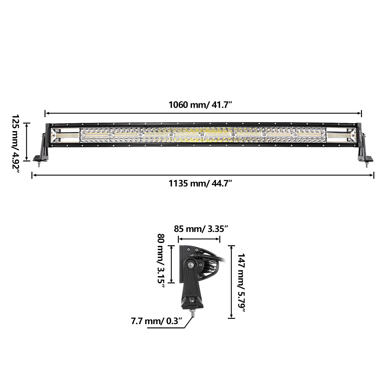 6 Modes Series Amber and White LED Light Bars