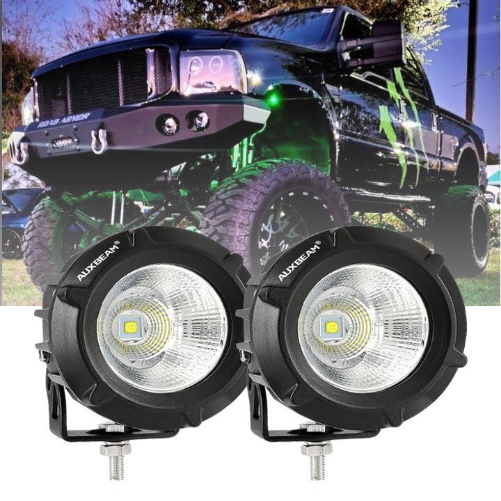 3.5 Inch 50W Round/Square LED Driving Lights Combo White/Yellow with wiring harness for 2000 FORD F250