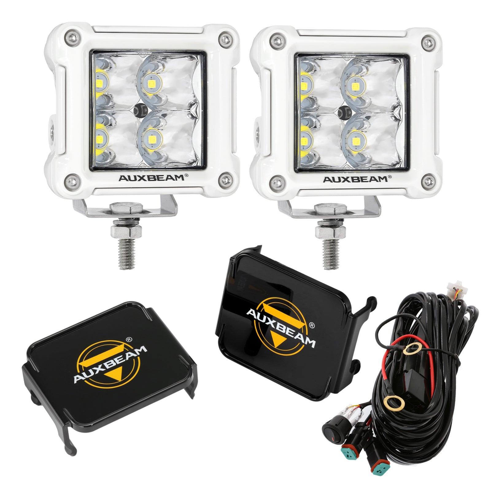 3" 40W LED Pods Light Spot/Flood Multicolor frame with wiring harness for JEEP