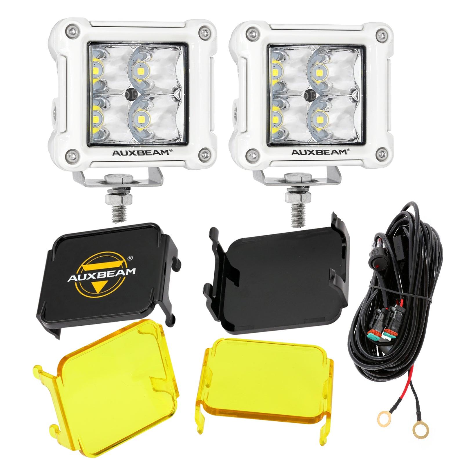 3 Inch 40W LED Pods Light Spot/Flood Multicolor frame with wiring harness for SUV ATV UTV Trucks Pickup Boat