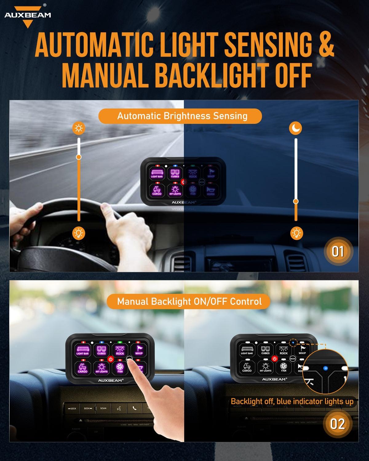 RC-800 RGB Switch Panel with Remote Controller, Toggle/ Momentary/ Pulsed Mode Supported(One-Sided Outlet)