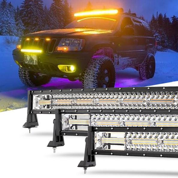 6 Modes Series 22 Inch/30 Inch/42 Inch/50 Inch White&Amber LED Light Bars