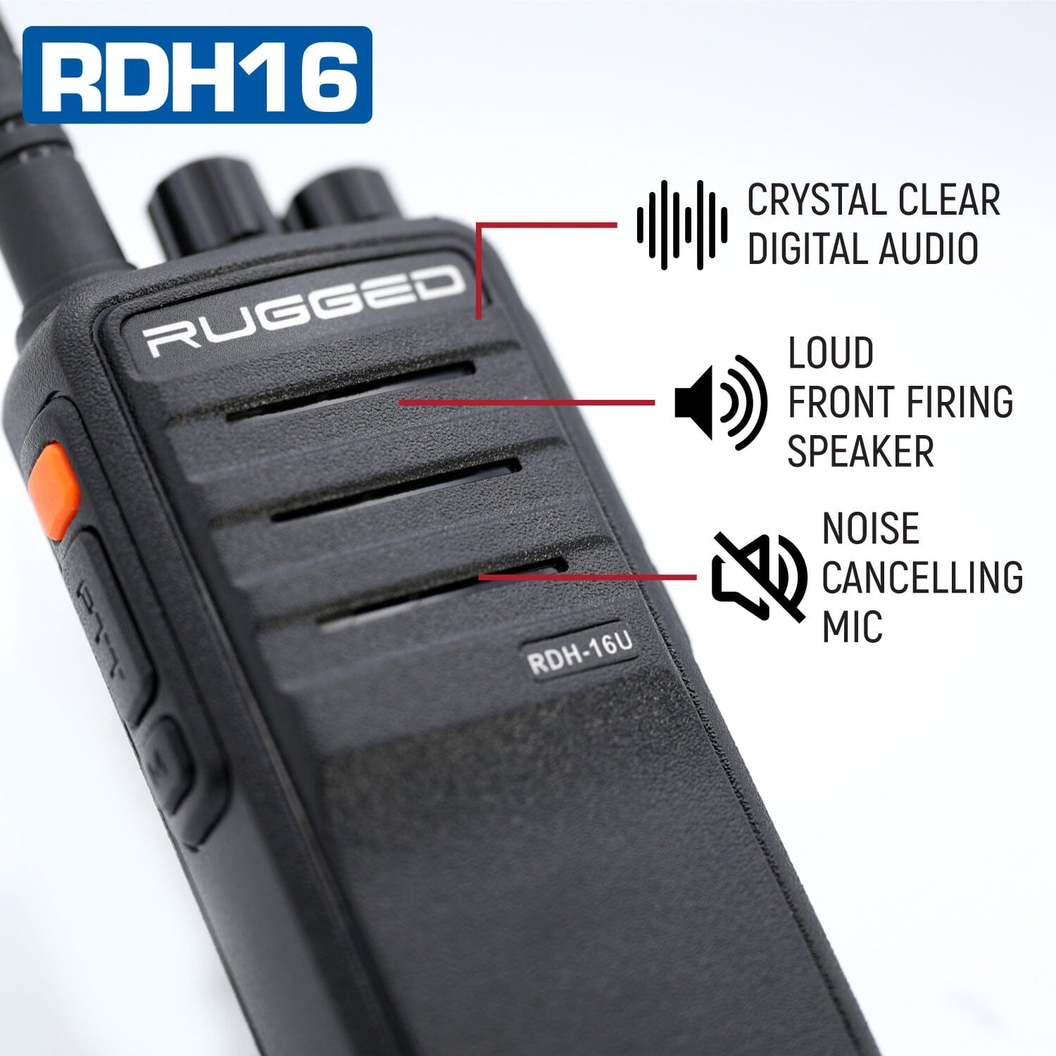 Rugged RDH16 Digital and Analog Handheld Radio