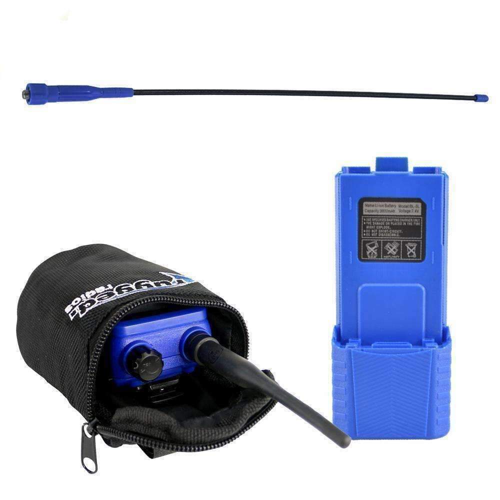 V3 / RH5R Long Range Upgrade Kit - XL Battery, Go Further Antenna & Radio Bag