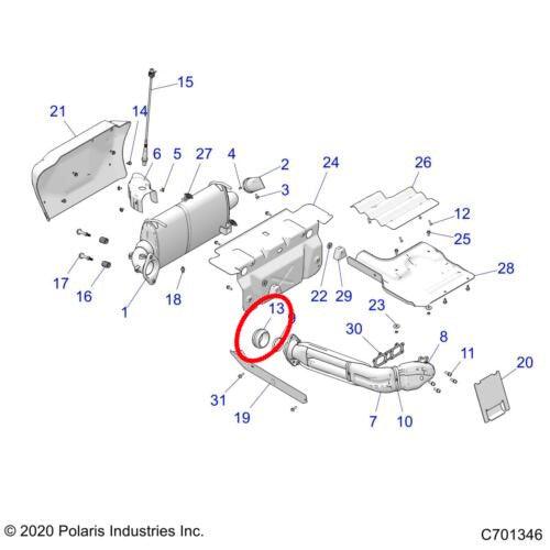 Polaris RZR XP 1000 15-23, XPEDITION, & RS1 Double Spherical Exhaust Gasket Donut Seal 3610236 - RPM SXS