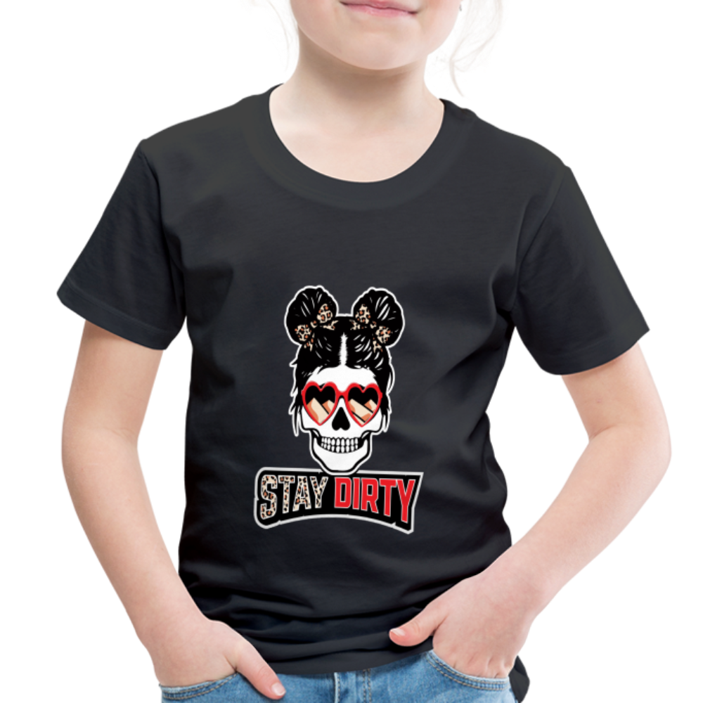 Girls Skull - Stay Dirty - Toddler & Youth Shirt