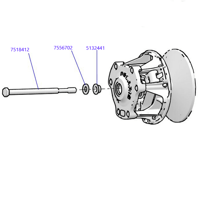 RMK 600 800 850 TITANIUM Primary Clutch Bolt & Washers : M14x1.5X215mm 7518412, 5132441, 7556702 - RPM SXS