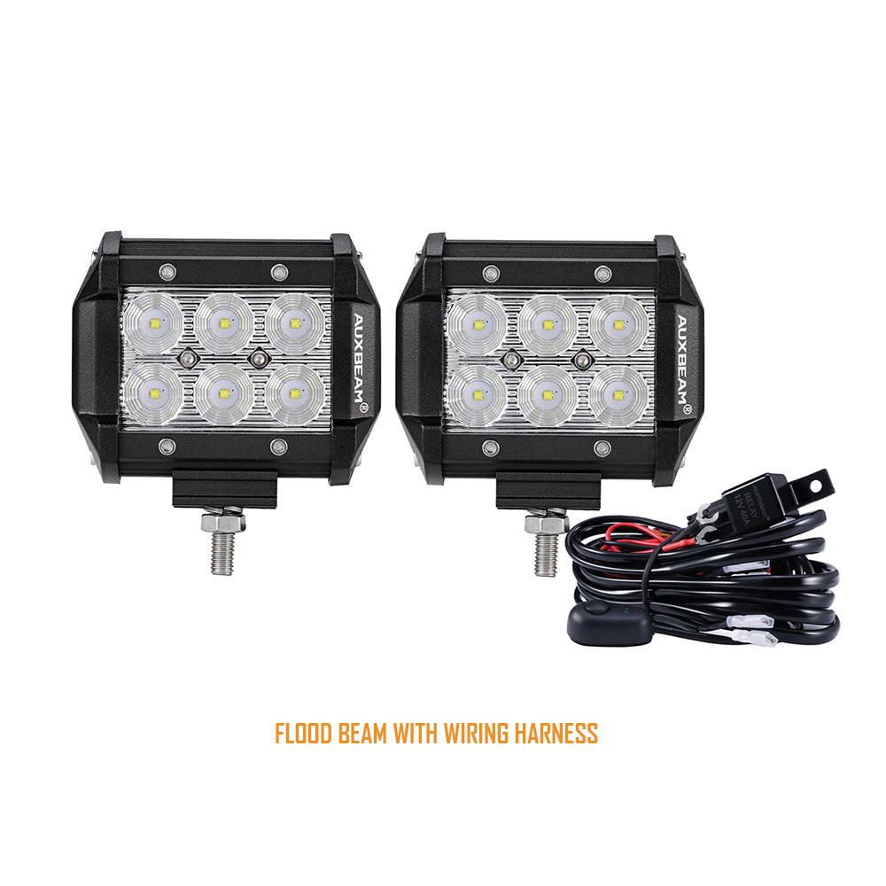 (2pcs/set) 4 inch 36W Flood Beam Off-road LED Work Light bar