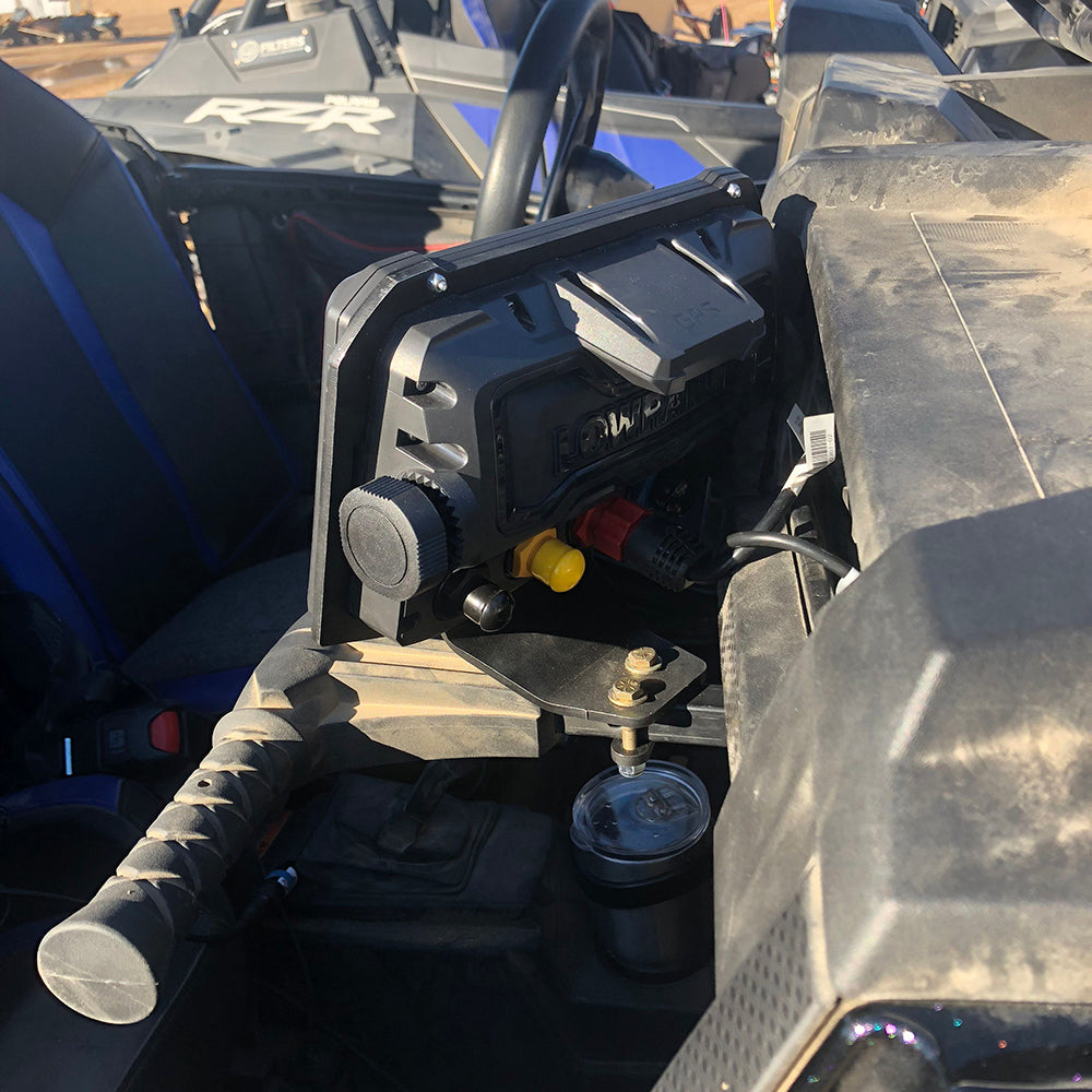 RZR Grab Bar GPS Bracket Rear Installed