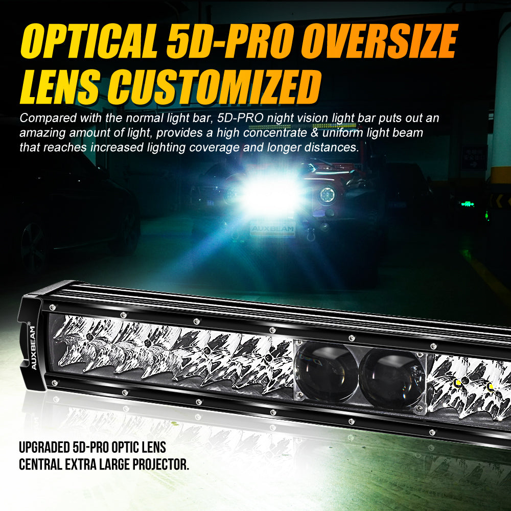 NEW 22 Inch 5D-PRO Series 22000LM Spot Beam Off Road Led Light Bar