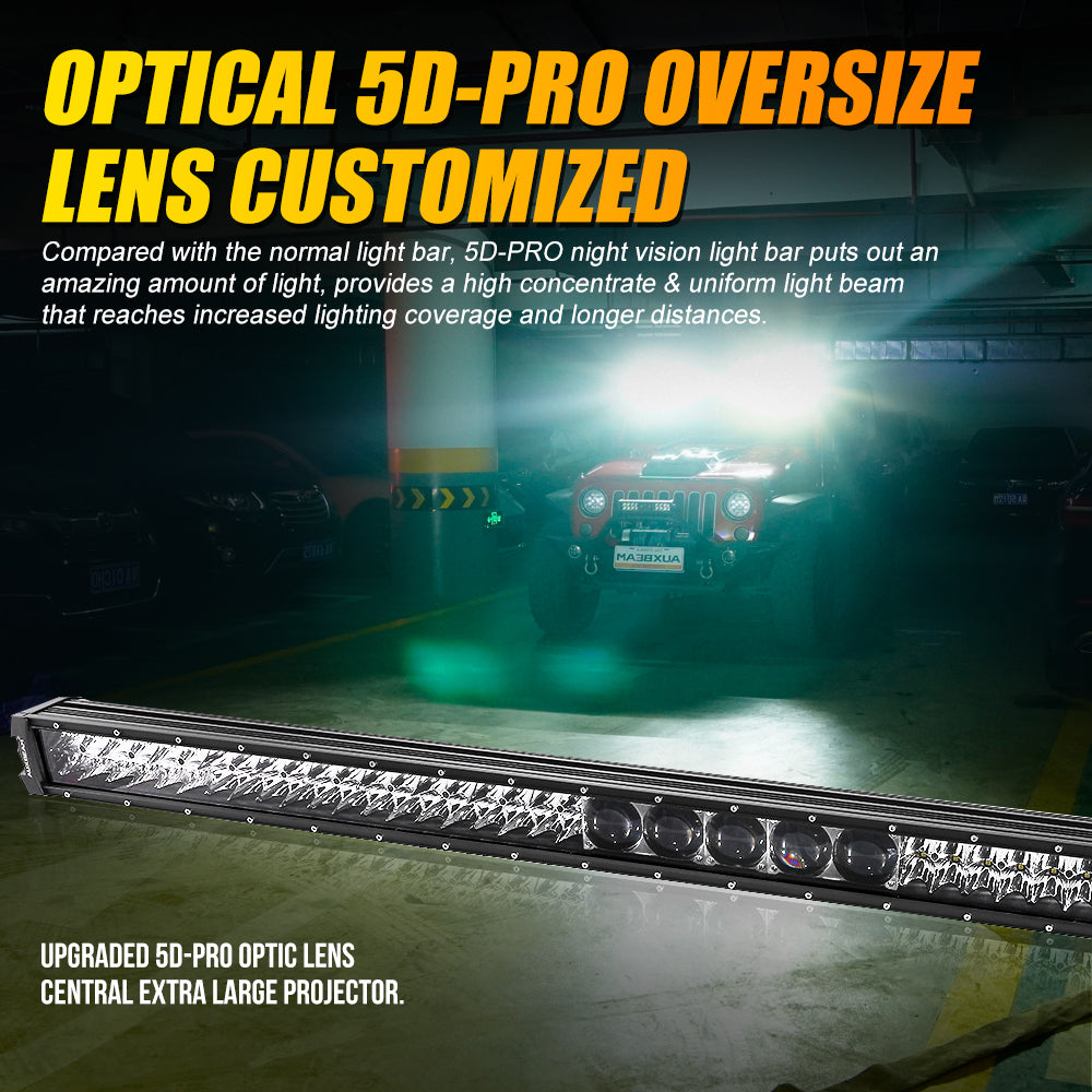 NEW 52 Inch 5D-PRO Series 55000LM Spot Beam Off Road Led Light Bar