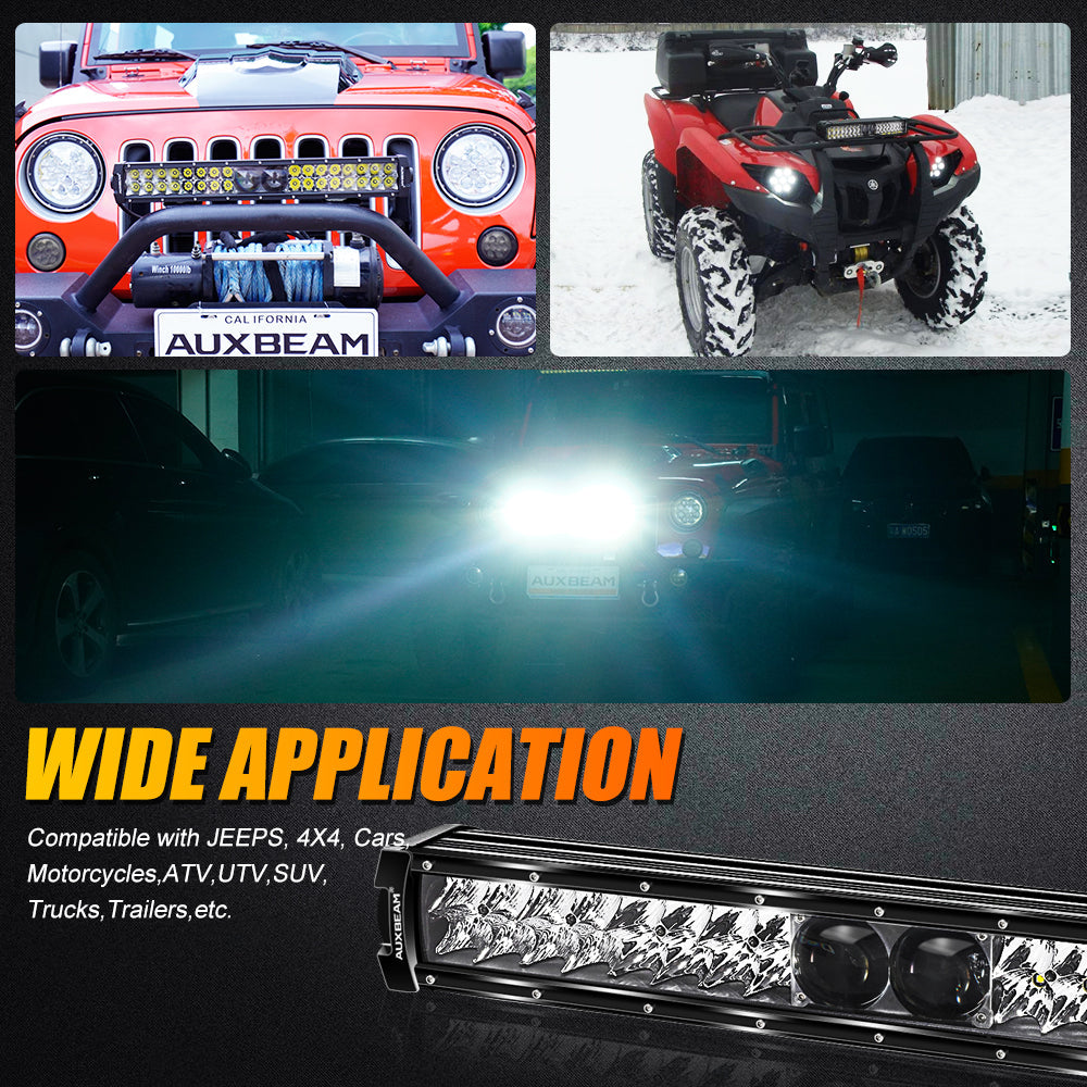 NEW 22 Inch 5D-PRO Series 22000LM Spot Beam Off Road Led Light Bar