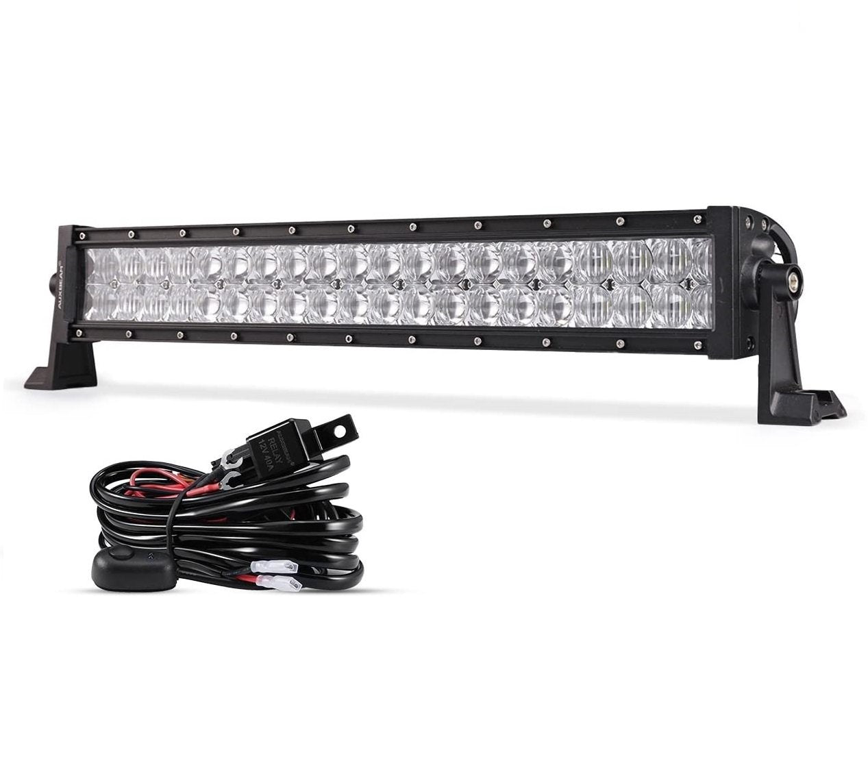 22 Inch-52 Inch 5D Series Straight/Curved Combo Beam Double Row LED Light Bar for SUV ATV UTV Trucks Pickup Boat