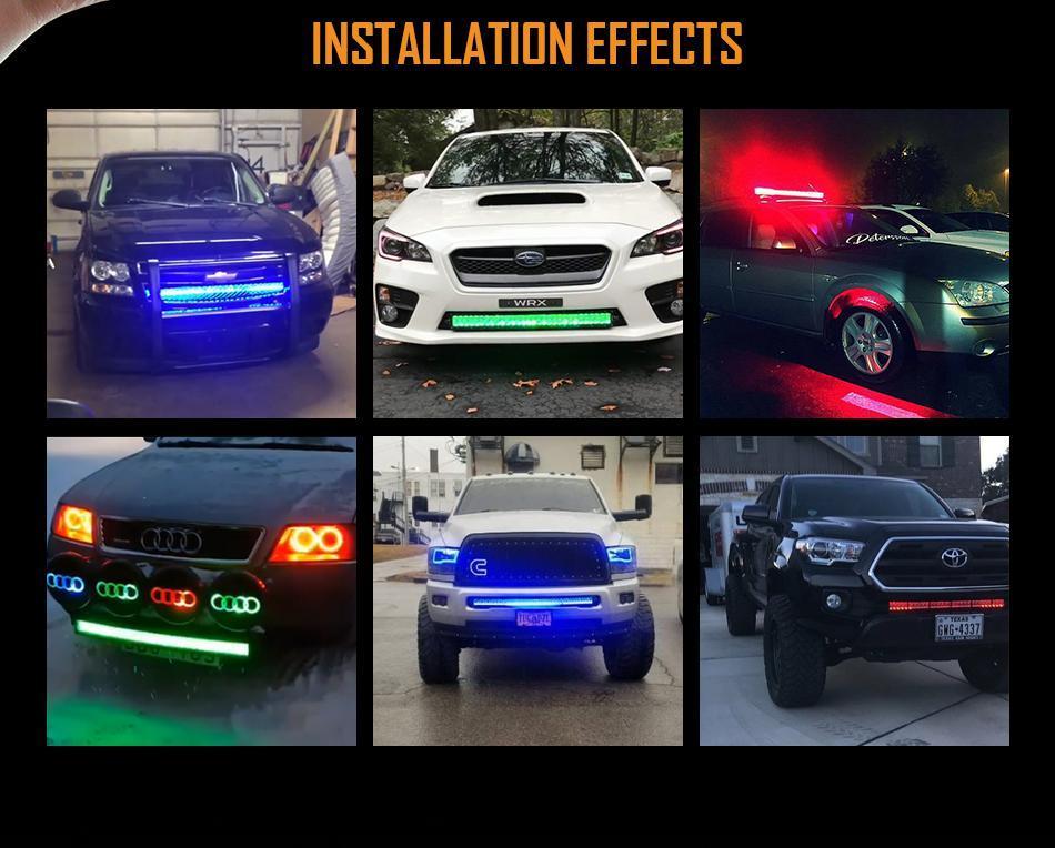 32 inch V-Series Curved  RGB Color Changing Off Road Led Light Bar