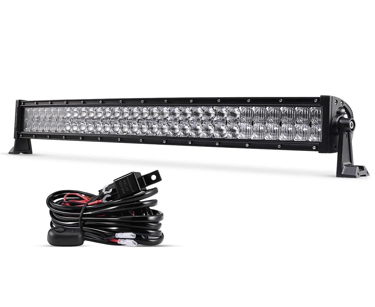 22 Inch-52 Inch 5D Series Straight/Curved Combo Beam Double Row LED Light Bar for SUV ATV UTV Trucks Pickup Boat