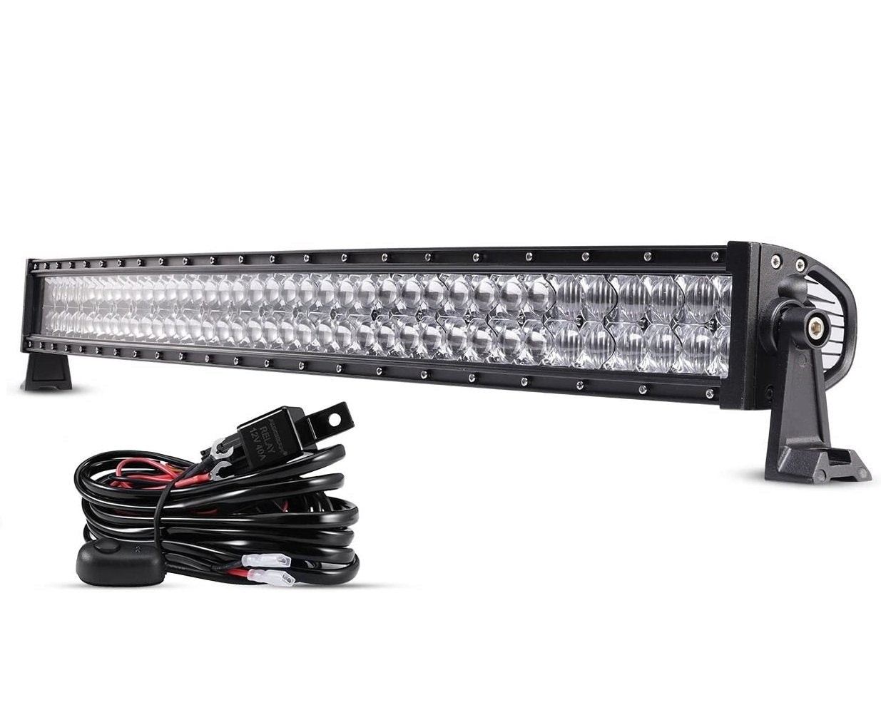 22 Inch-52 Inch 5D Series Straight/Curved Combo Beam Double Row LED Light Bar for SUV ATV UTV Trucks Pickup Boat