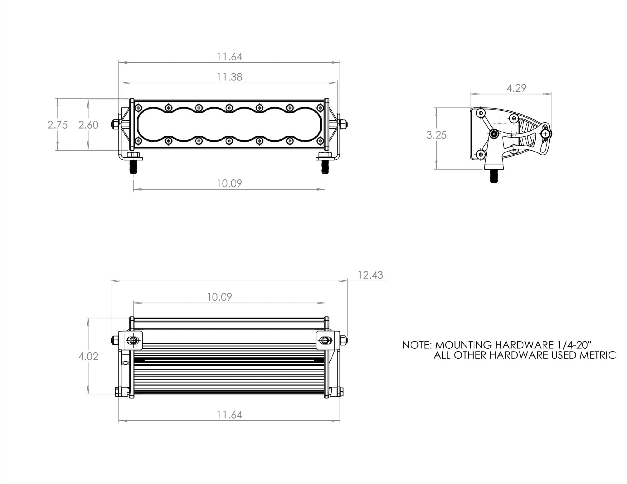 OnX6+ Amber 10 Inch Driving/Combo LED Light Bar Baja Designs