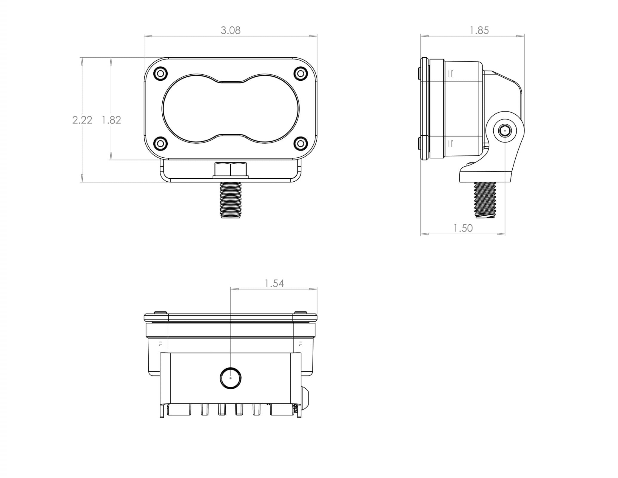 Wide Cornering LED Amber S2 Pro Pair Baja Designs